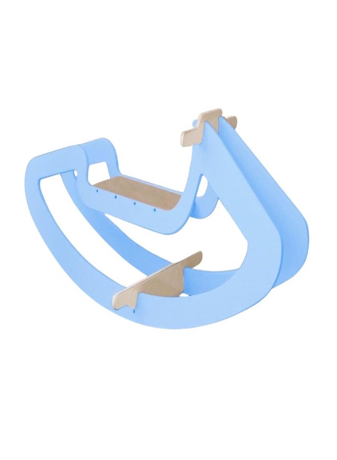 Keebori Wooden Rocking Horse for Kids 1-5 Years Old, Wooden Rocking Horse for Kids, Rocking Chair Rocking Toys for Babies, Children's Playground Toy (Blue) by KEEBORI - Image 1